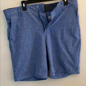 Izod Men’s Chambray Blue Flat Front Shorts